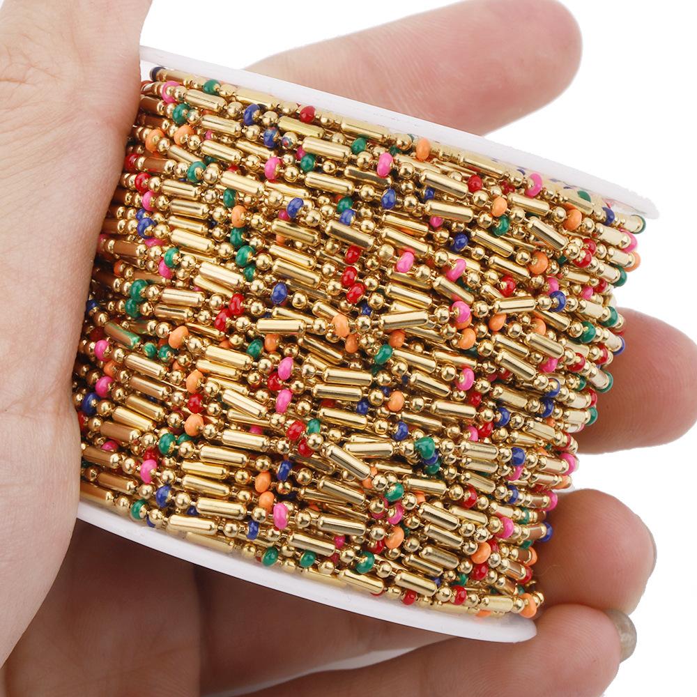 WG1053 3:1 Enamel Chain-Vacuum Plating Waterproof Stainless steel diy chain