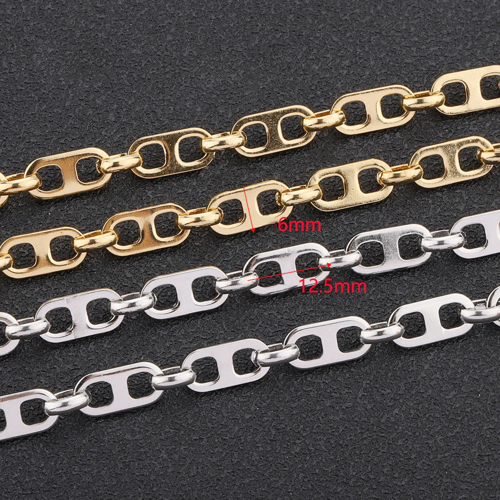 WG1067 6mm anchor chain-Vacuum Plating Waterproof Stainless steel chain
