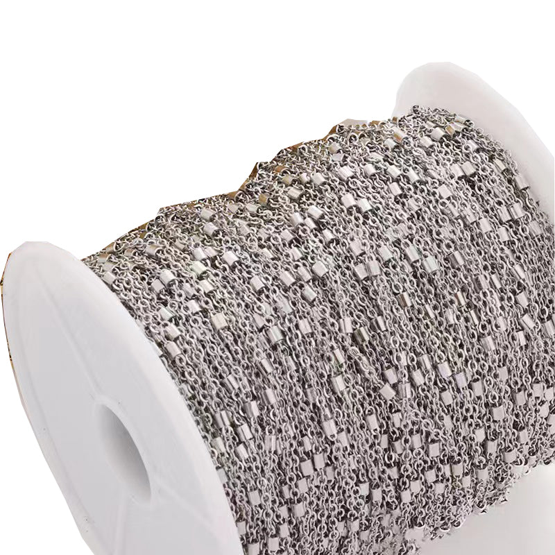 WG1022 Short tube cable chain-Vacuum Plating Waterproof Stainless steel chain