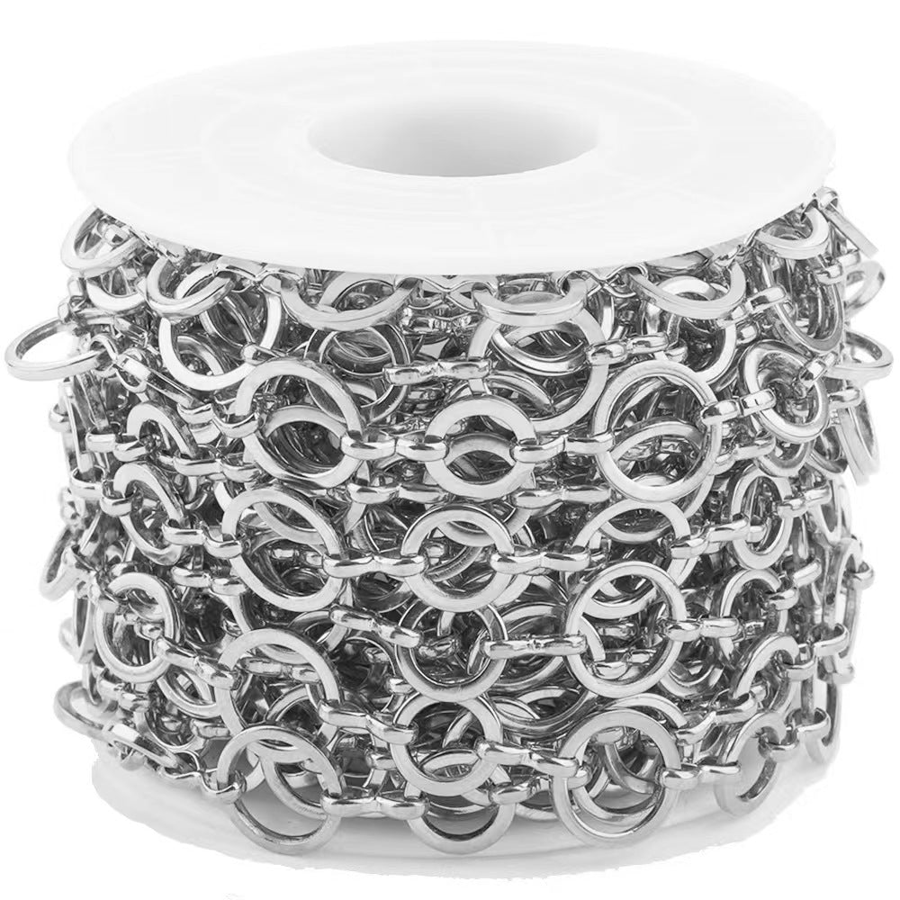 WG1032 Big circle chain-Vacuum Plating Waterproof Stainless steel diy chain