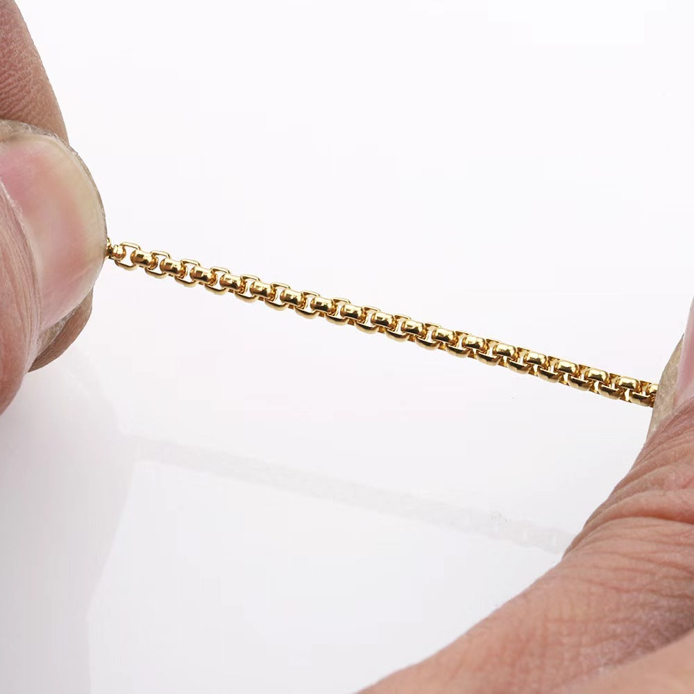 WG1011 Square pearl chain-Stainless steel DIY Chain