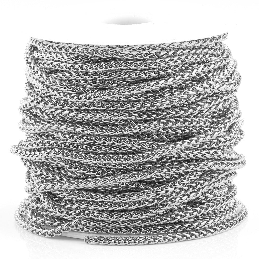 WG1036 Crossed cuban chain-Vacuum Plating Waterproof Stainless steel chain