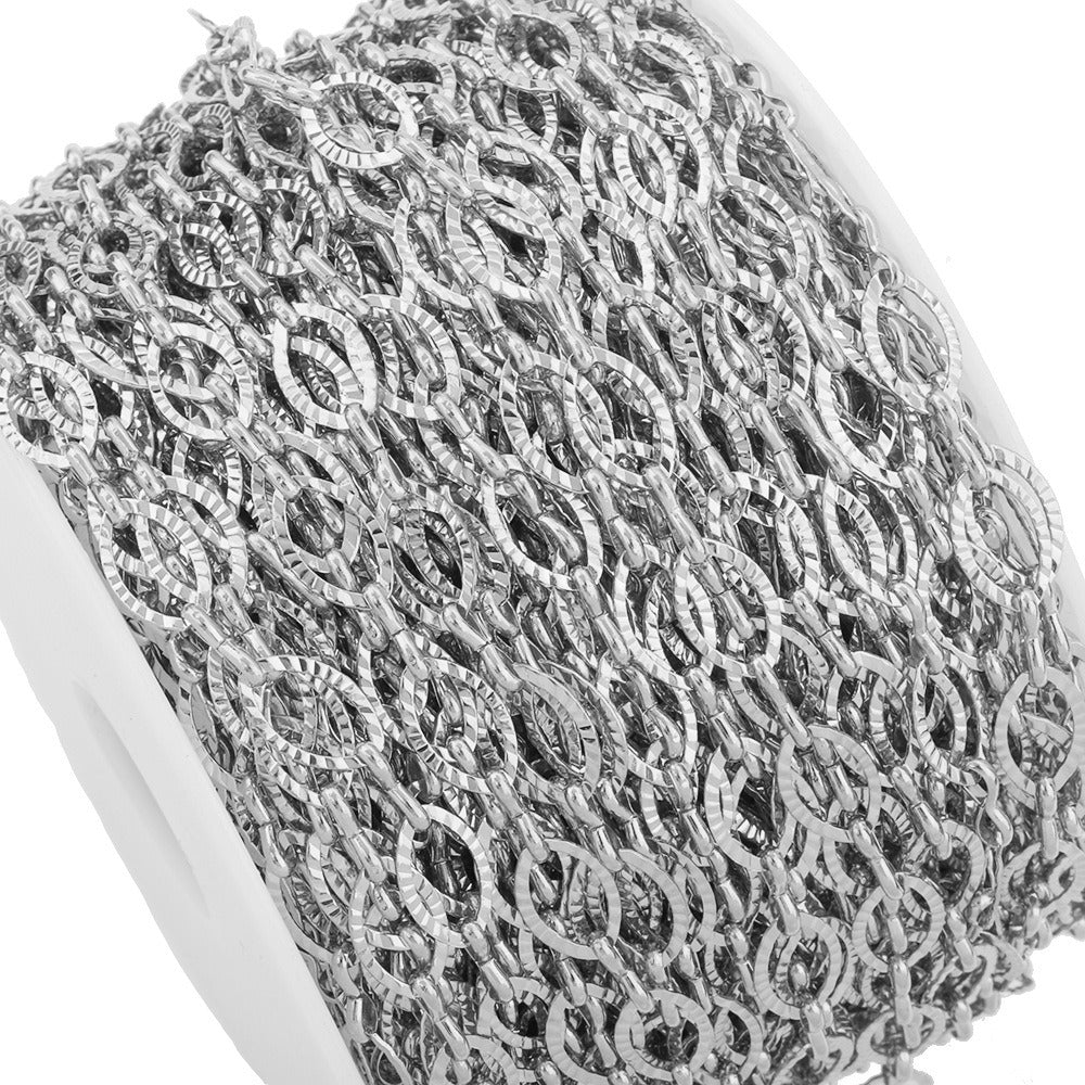 WG1040 Emboss horses eyes-Vacuum Plating Waterproof Stainless steel chain