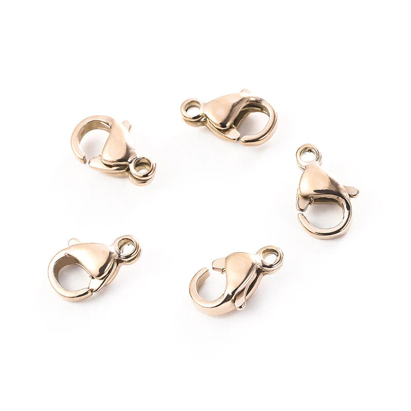 10pcs/Pack Lobster Clasp -Vacuum Plating Waterproof Stainless steel basic accessories