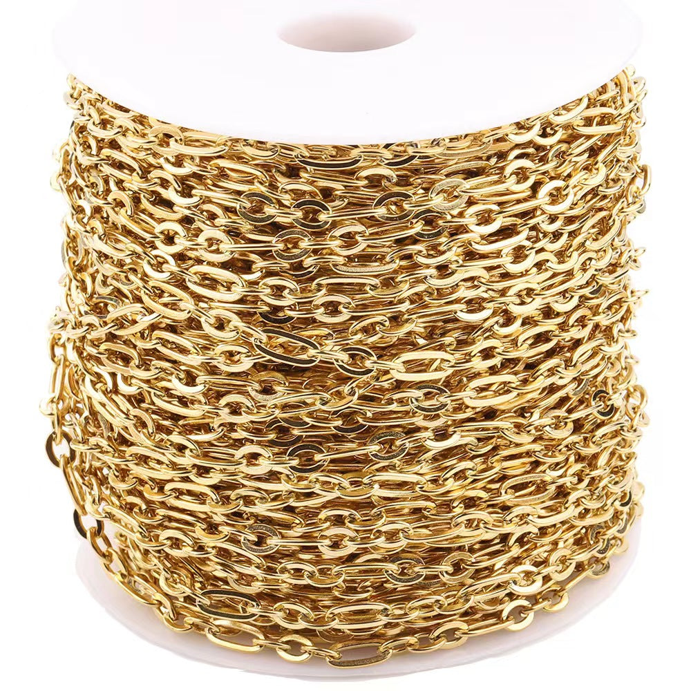 WG1012 3:1 cable Bulk Chain-Vacuum Plating Stainless Steel DIY Chain