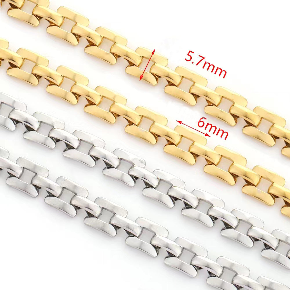 WG1014  Watch strap chain-Vacuum Plating Waterproof Stainless steel diy chain