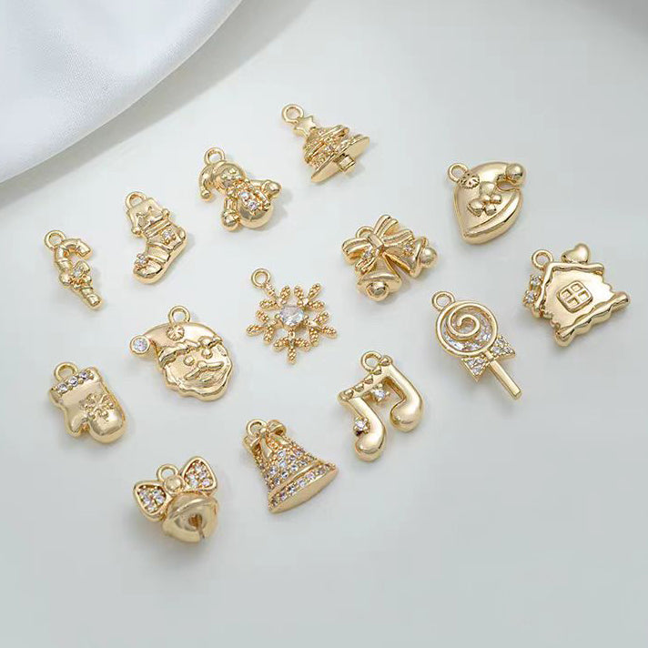 [WG1146]  Christmas spacers charms pendants for jewelry diy