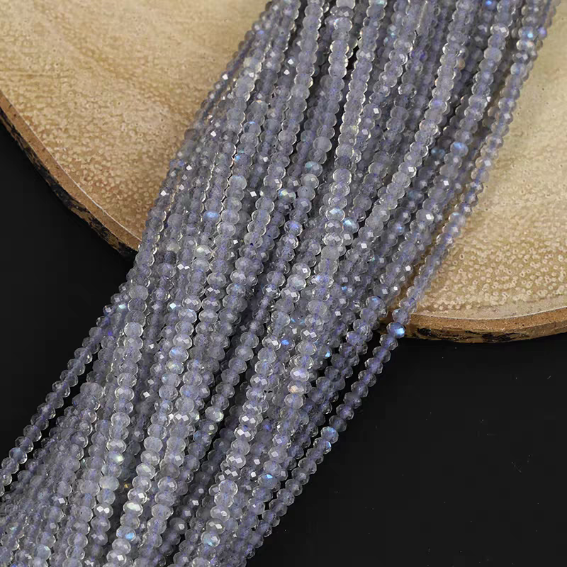 【WG1099] Natural Labradorite Gemstone buttons facted