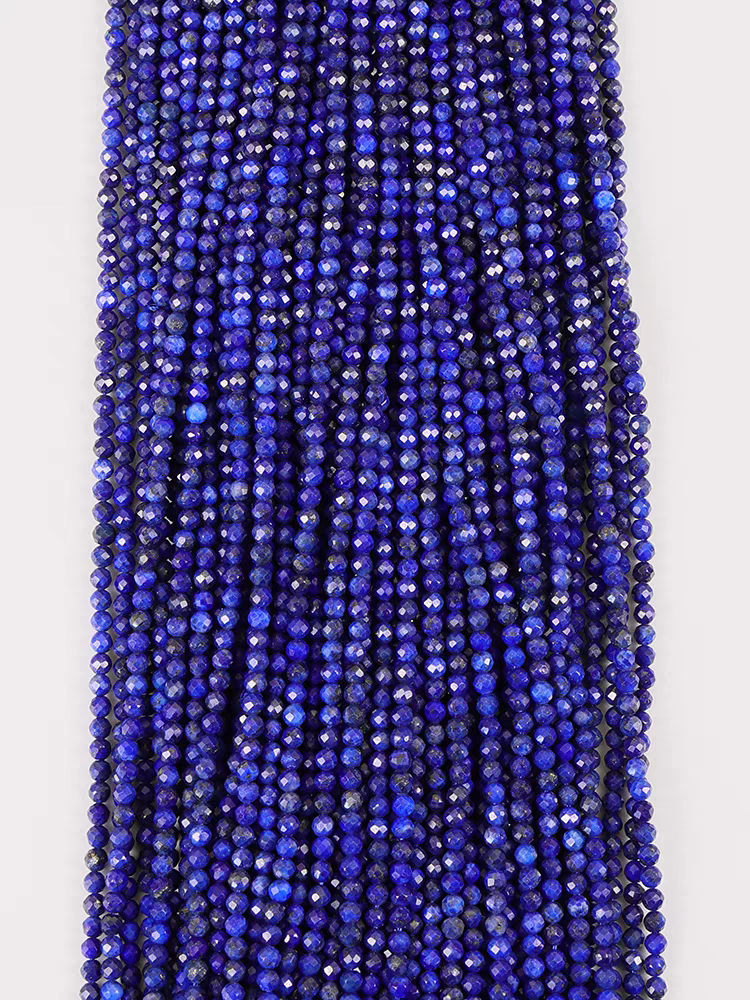 [WG1105] Natural Lapis Lazuli facted beads 1 string for jewelry diy