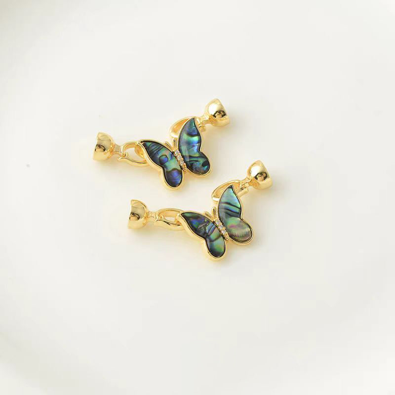 [WG1123] Butterfles shell Clasp with silver or gold color for jewelry diy