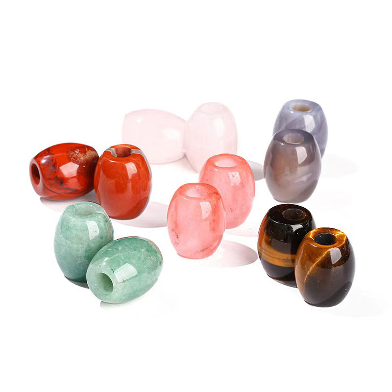 WG1073   Natural Crystal bucket bead diy Charms