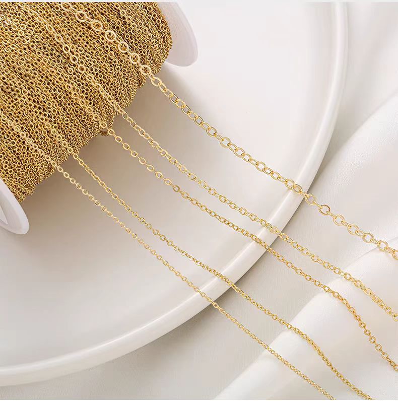 [WG1188] 1M or 90M/reel Plain Chain for Jewelry diy