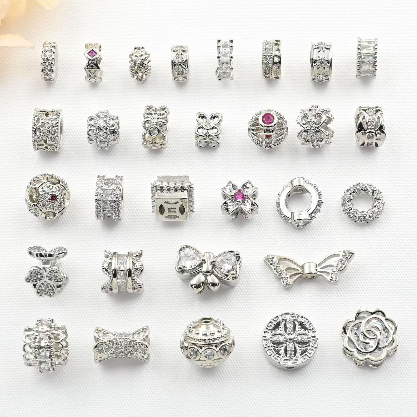 [WG1135] 5pcs silver spacers for jewelry diy