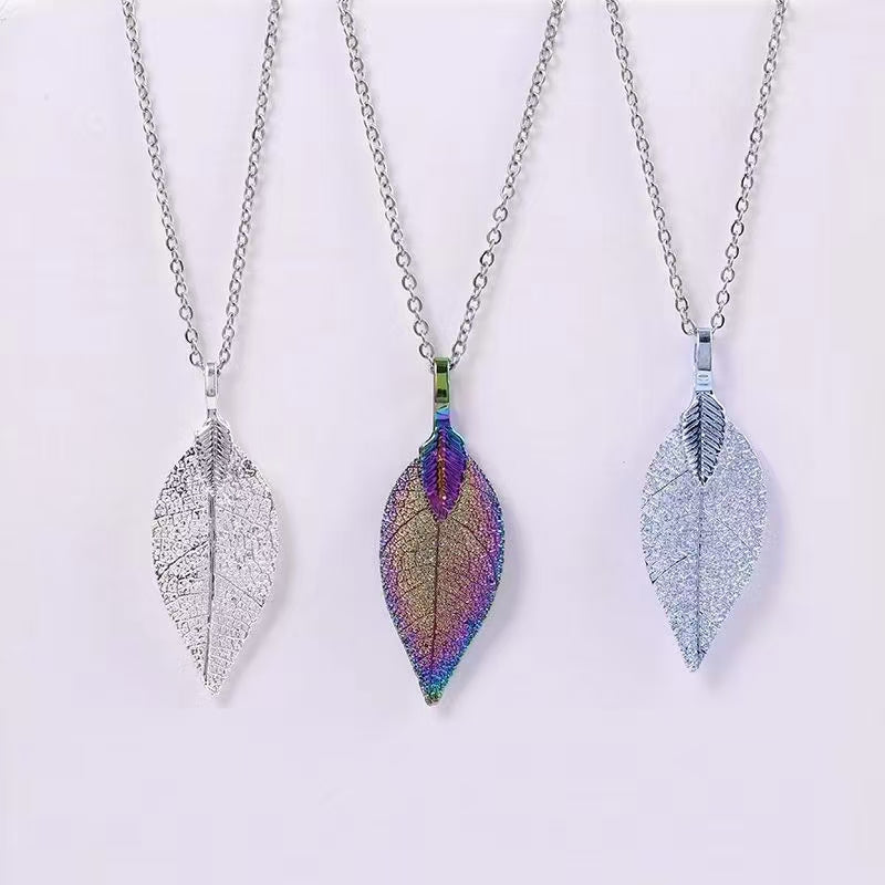 [WG1112] 10pcs Natural leaf with Multi copper plated