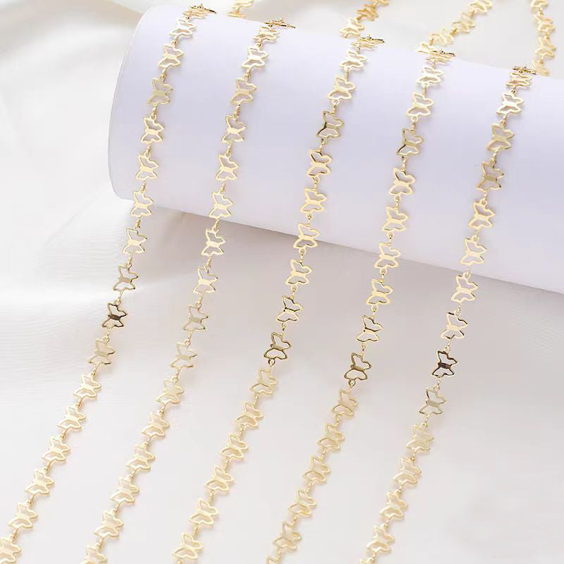 [WG1156] 1M butterfly chain-vacuum plating waterproof chain