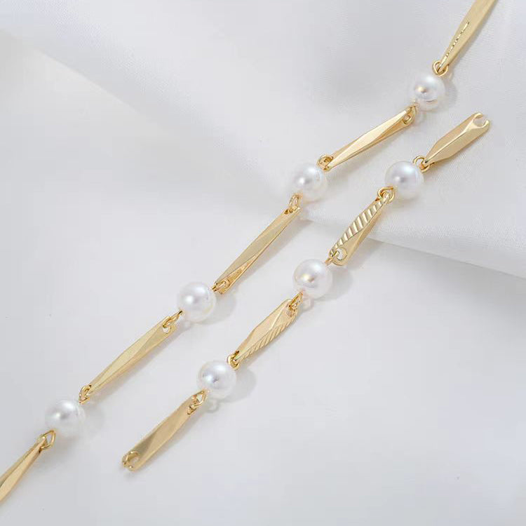 WG1081  10pcs Metal Rhombic stick beads for Jewelry DIY