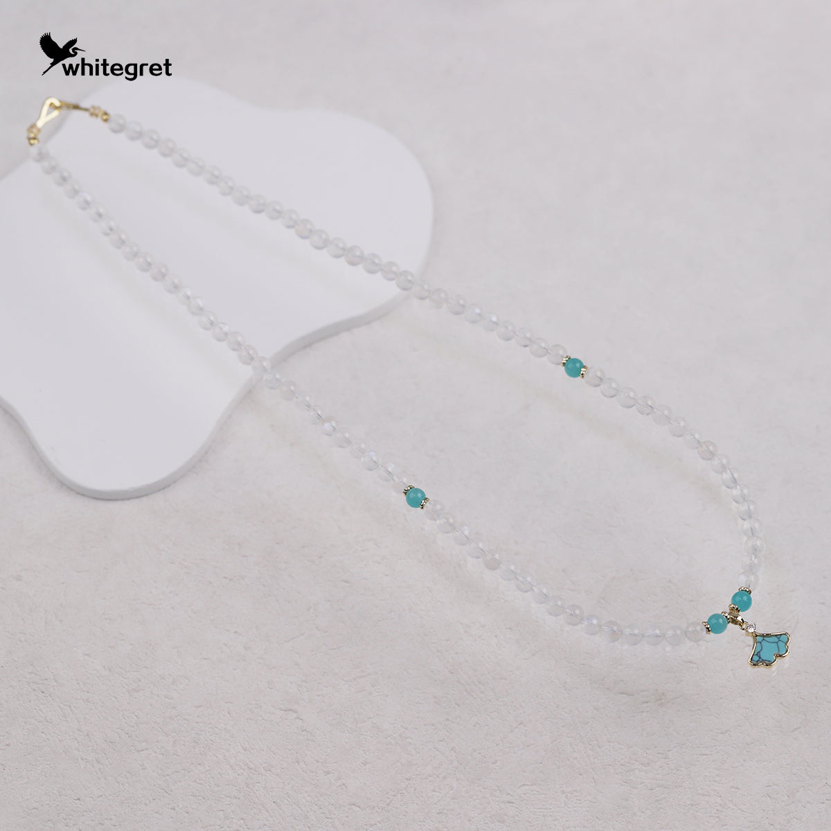 [WG0201] Moonstone & Amazonite Necklace
