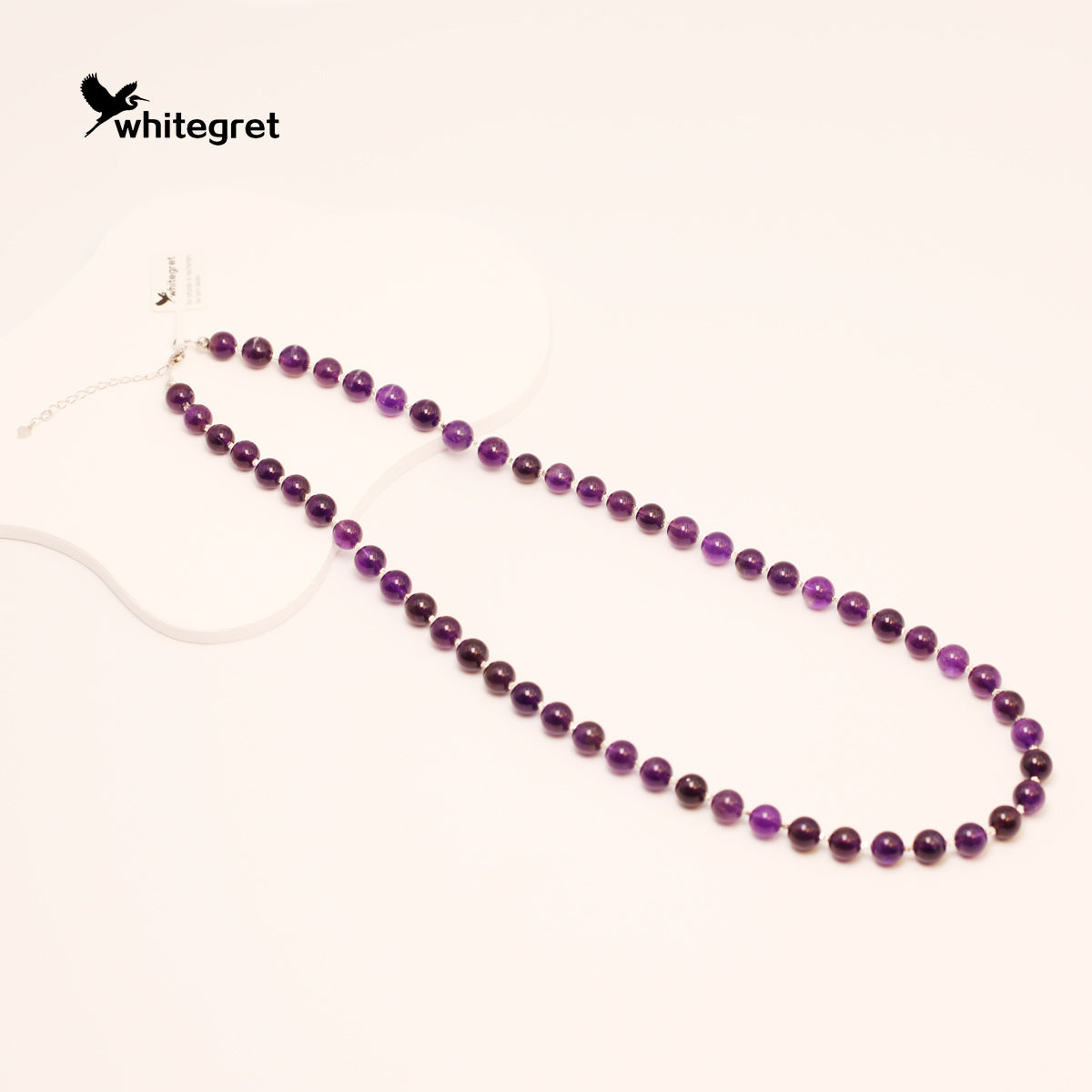 [WG0046] Natural Crystal Amethyst & Silver925 Necklace new original girl fashion gifts