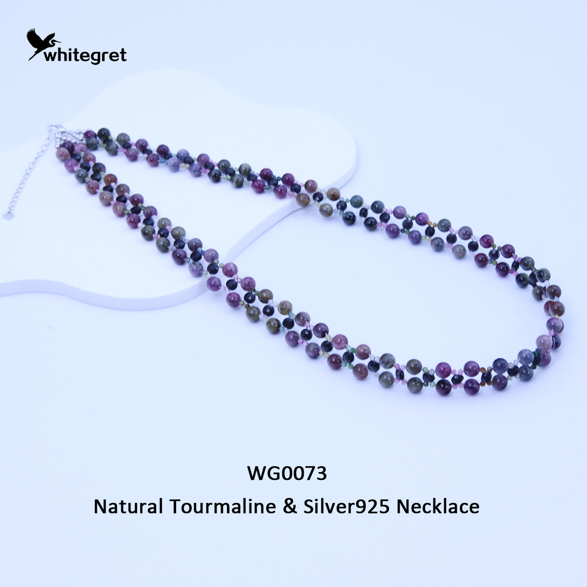 [WG0073] Tourmaline & Obsidian & Silver925 Necklace new original handmade design 2024 diy fashion girl valent Birthday Daily gifts