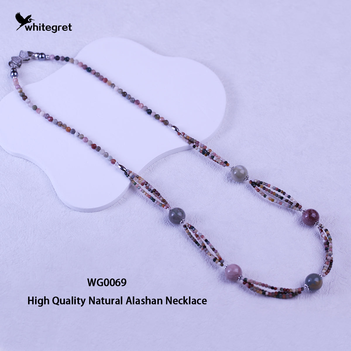 [WG0069] Natural Colorful Alashan Necklace  high quality new original handmade design 2024 fashion jewelry diy girl Daily Birthday gifts