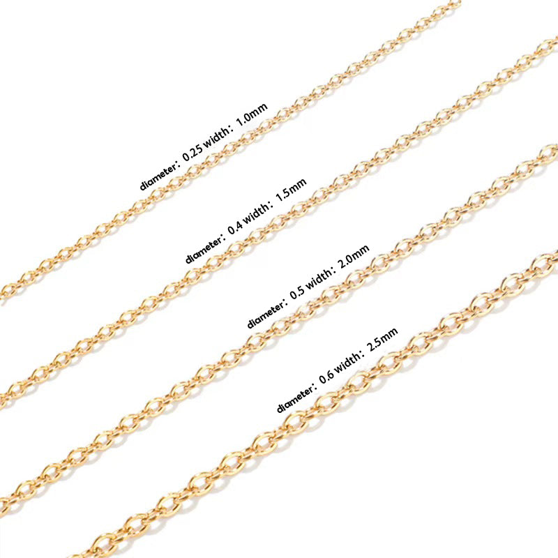 WG1001  Cable Chain-Vacuum Plating Waterproof Stainless steel diy chain