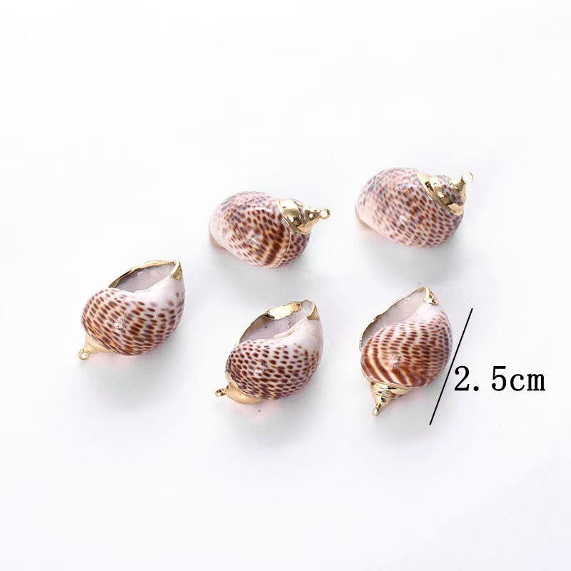 [WG1111] Natural whelks pendant for jewelry diy-10PCS