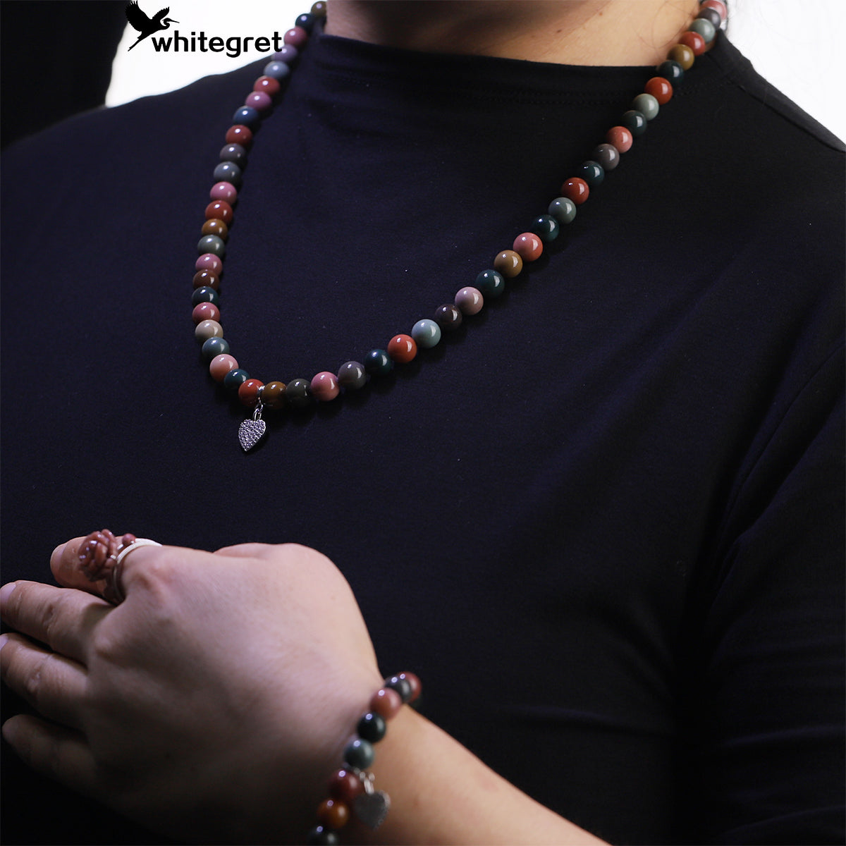 [WG0208] Customized high-quality natural gemstones for you alashan agate necklace and bracelet