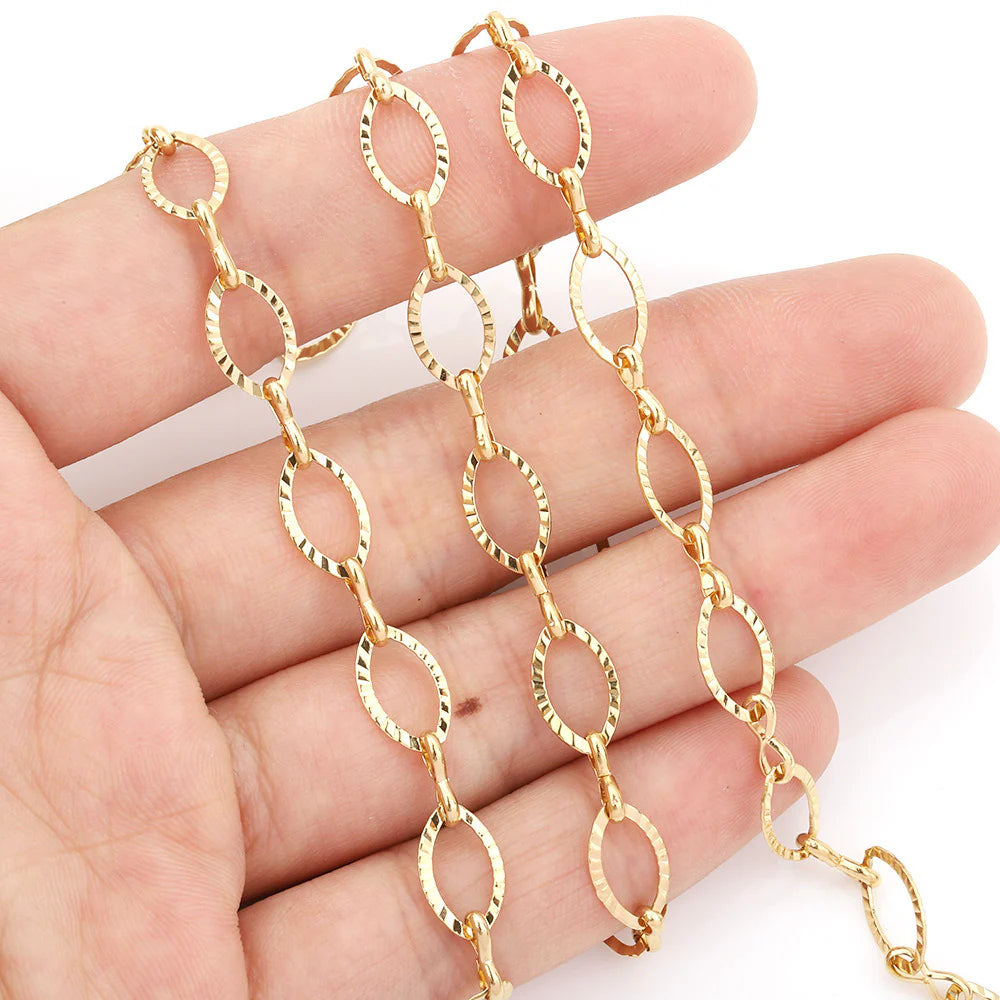 WG1040  Emboss horses eyes-Vacuum Plating Waterproof Stainless steel chain