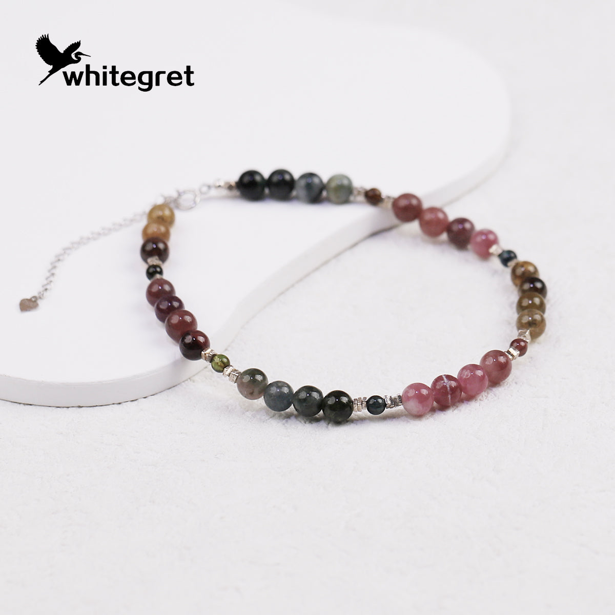 [WG0143] Natural Tourmaline & Silver925 Necklace & Bracelet and Earring combo sets