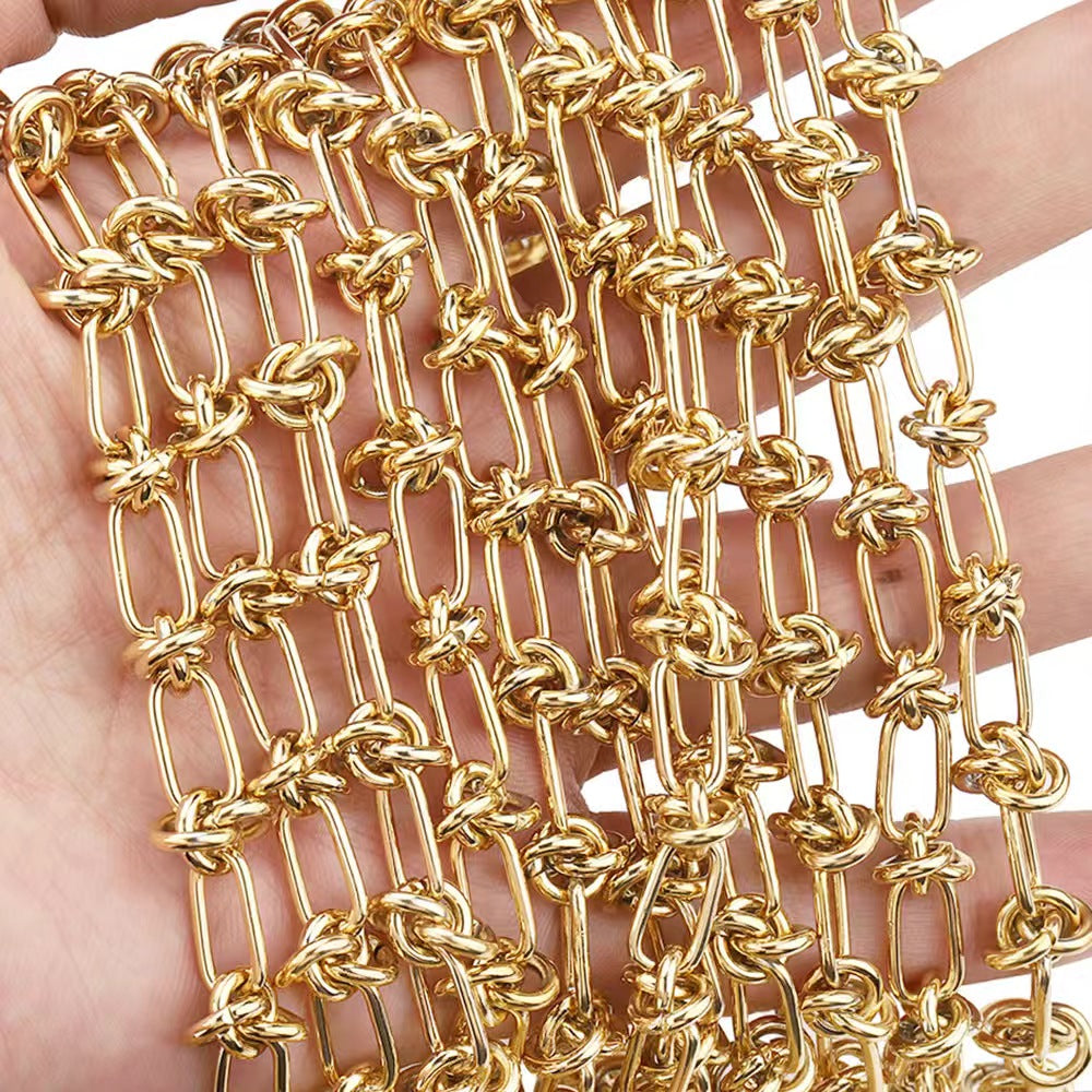WG1018  Knot chain-Vacuum Plating Waterproof Stainless steel DIY chain