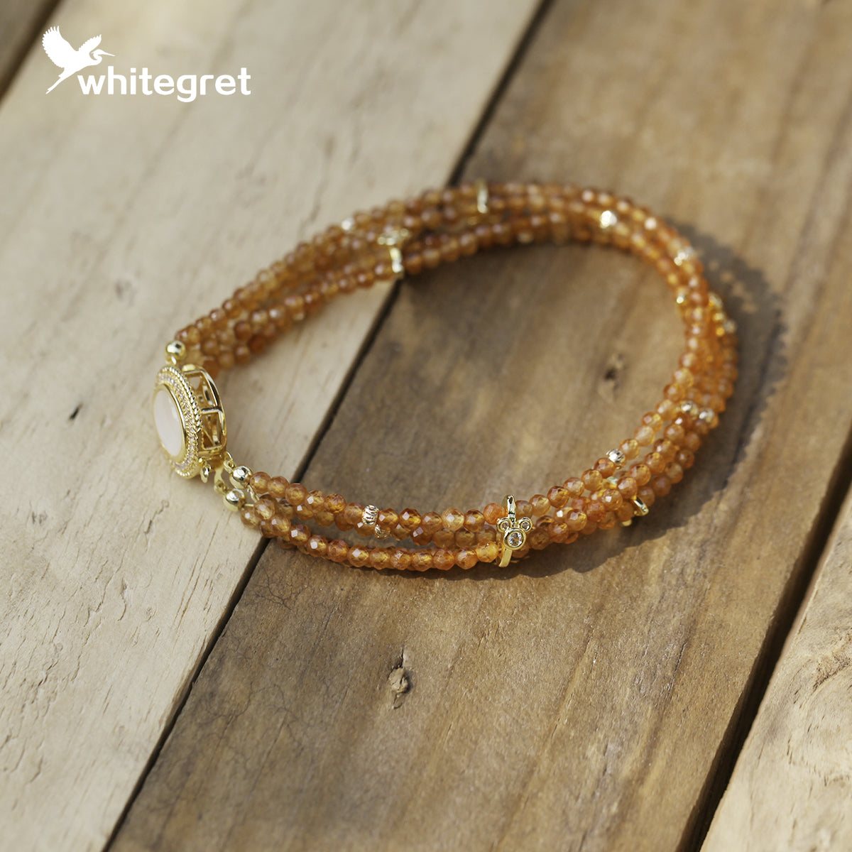 [WG0100] Natural Crystal Orange Garnet Bracelet 2024 new handmade diy jewelry design girl wowen Birthday Daily gifts