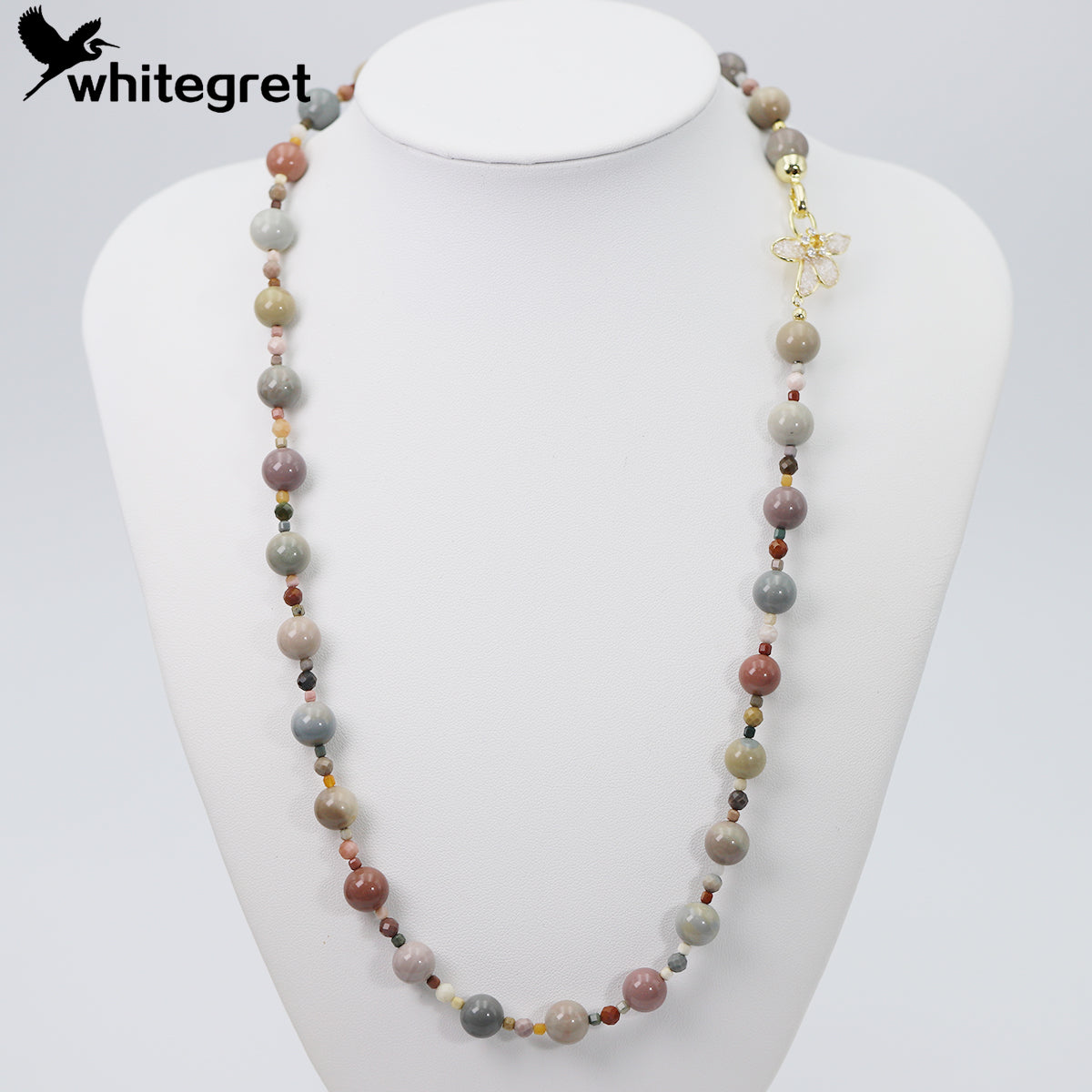 [WG0175] Handmade Natural Colorful Alashan Necklace & Bracelet set