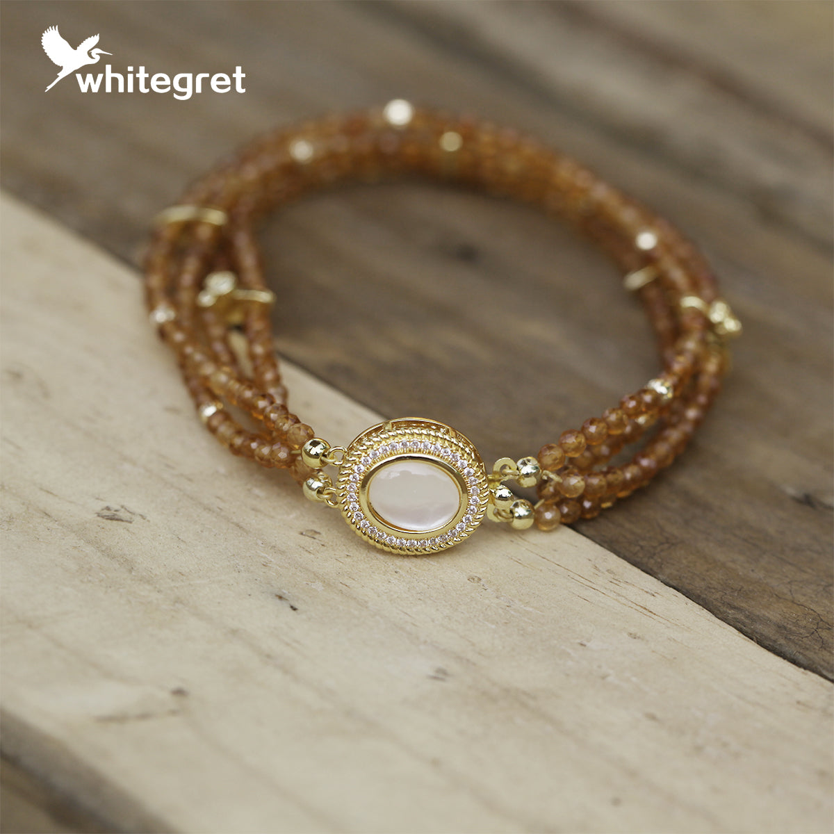 [WG0100] Natural Crystal Orange Garnet Bracelet 2024 new handmade diy jewelry design girl wowen Birthday Daily gifts