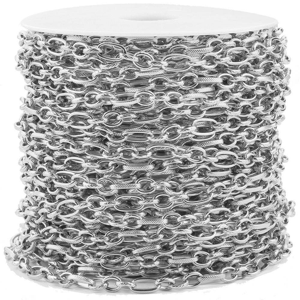 WG1035 Emboss chain-Vacuum Plating Waterproof Stainless steel diy chain