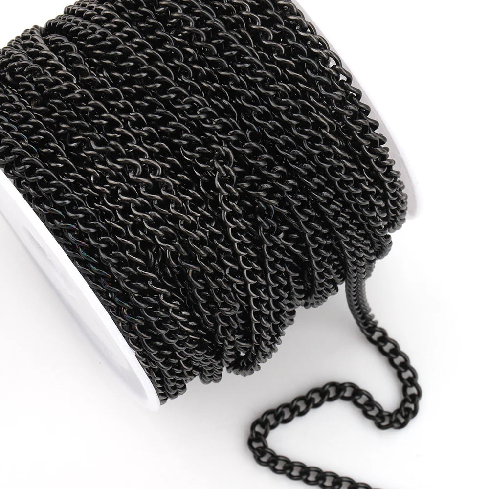 WG1065  Four style black chain-Vacuum Plating Waterproof Stainless steel chain