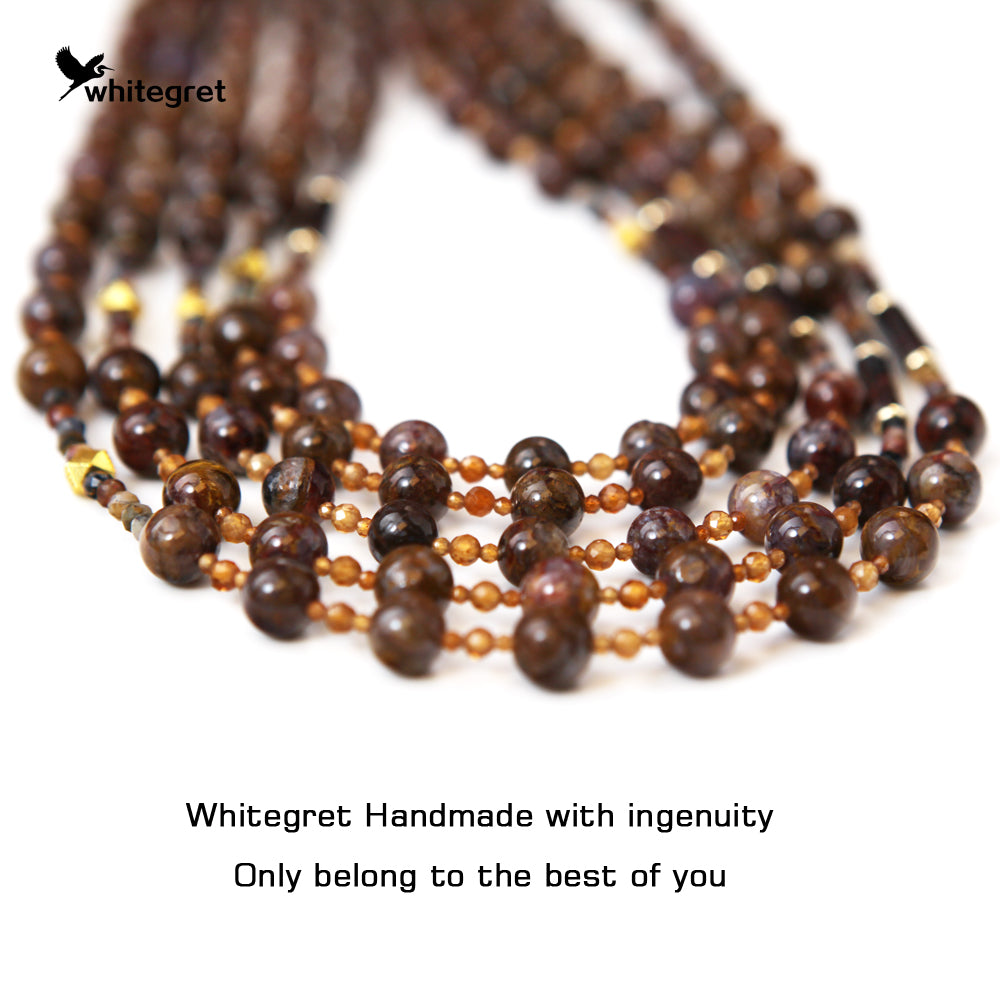 [WG0014]  Alashan Agate Necklate original deisign sweater chainnew year 2024 new year valent Birthday Daily gifts Birthday over ＄25 free shipping