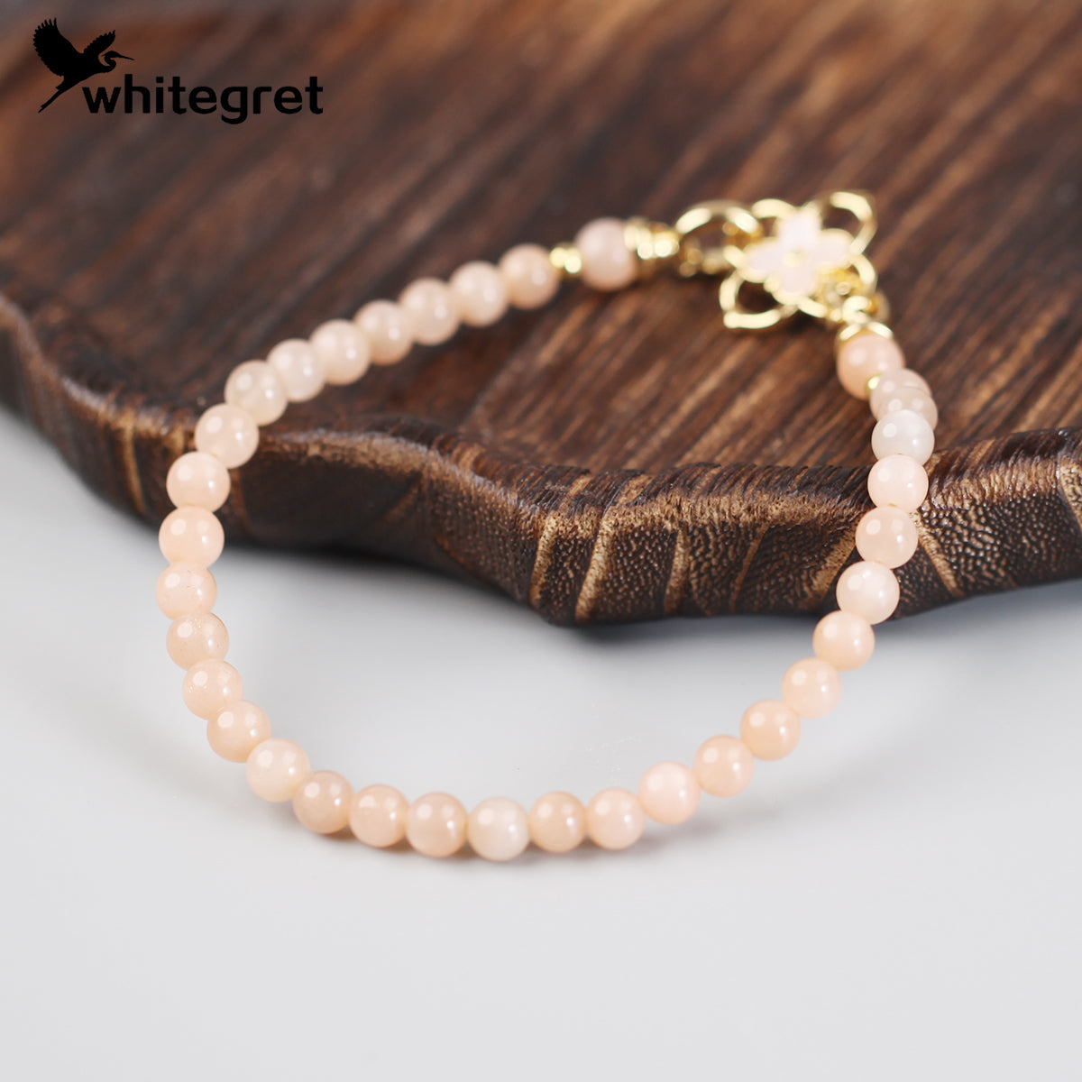 [WG0149] peach moonstone bracelet
