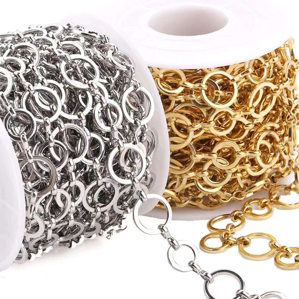 WG1032  Big circle chain-Vacuum Plating Waterproof Stainless steel diy chain