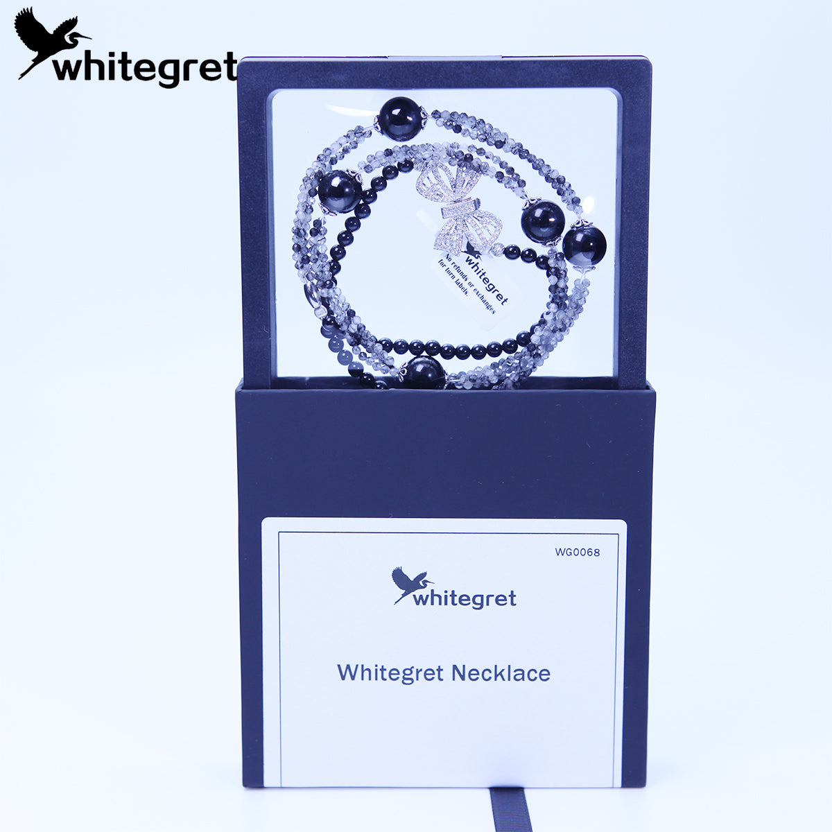 [WG0068] Natural  Black Tourmaline & Black Quartz Rutilated Necklace 2024 new fashion handmade jewelry diy girl Daily Birthday gifts