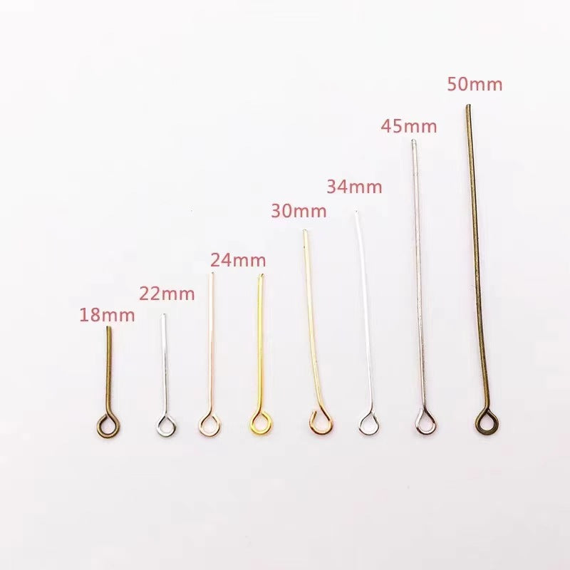 WG2001   10 or 100pcs/pack 9 pins eye pin-Vacuum Plating Waterproof Stainless steel pin