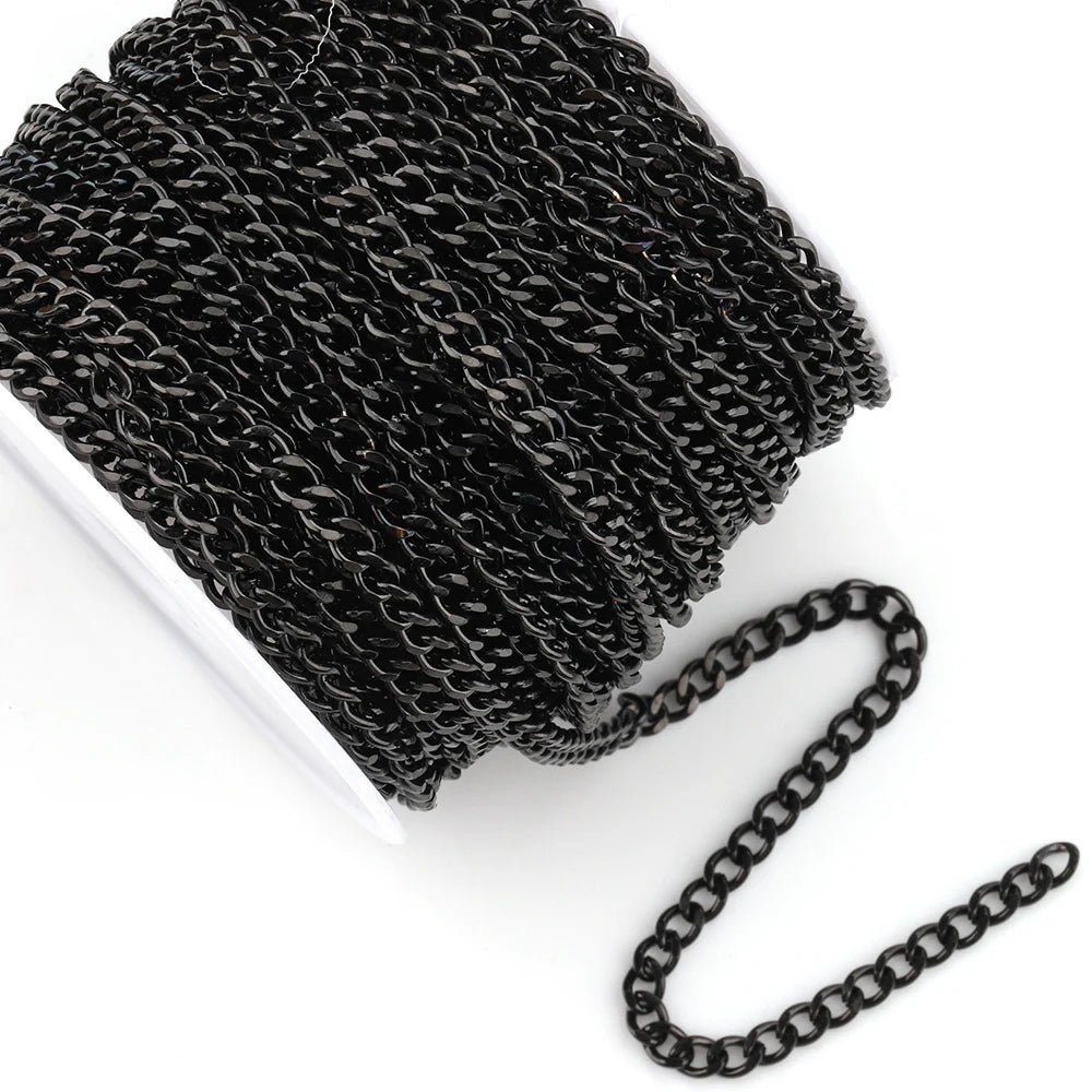WG1065  Four style black chain-Vacuum Plating Waterproof Stainless steel chain