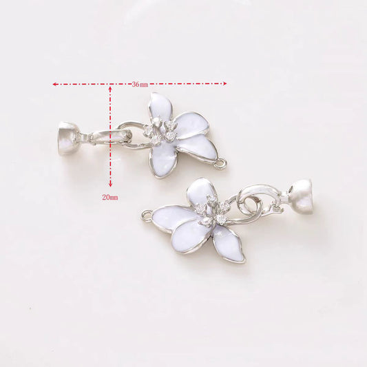 [WG1128]  sflower clasp for jewelry diy with silver or gold color