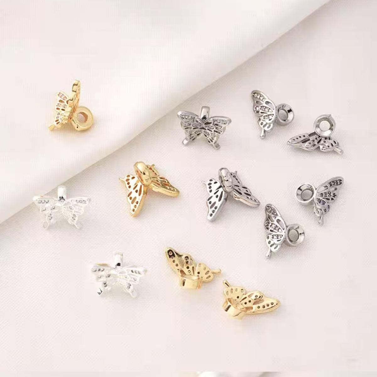 [WG1217]  Butterfly Spacers charms