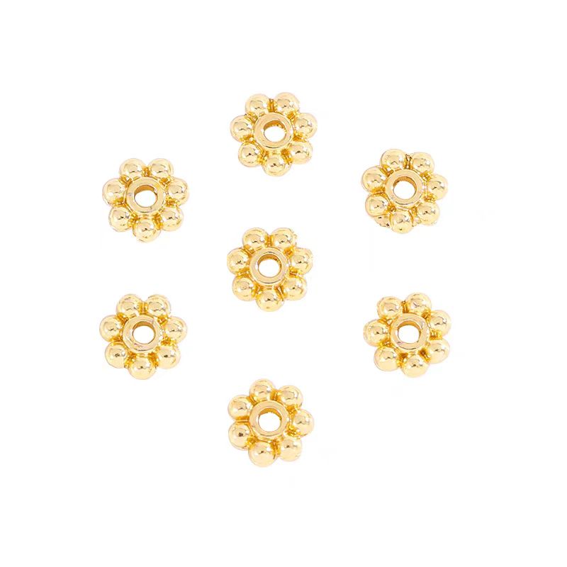 [WG1204] 10/100/500/1000pcs 18K gold snowflake spacer for Jewelry diy