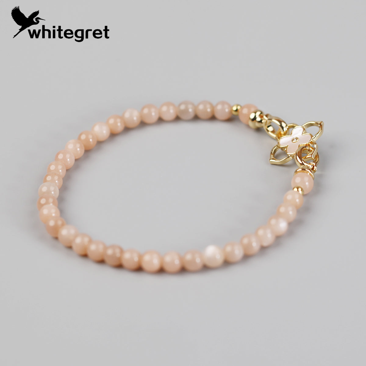[WG0149] peach moonstone bracelet
