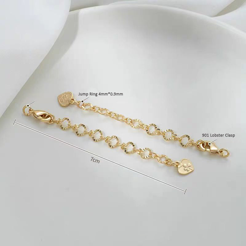 10pcs/pack Lobster Clasp and Adjust Chain Set -Vacuum Plating Waterproof Stainless steel