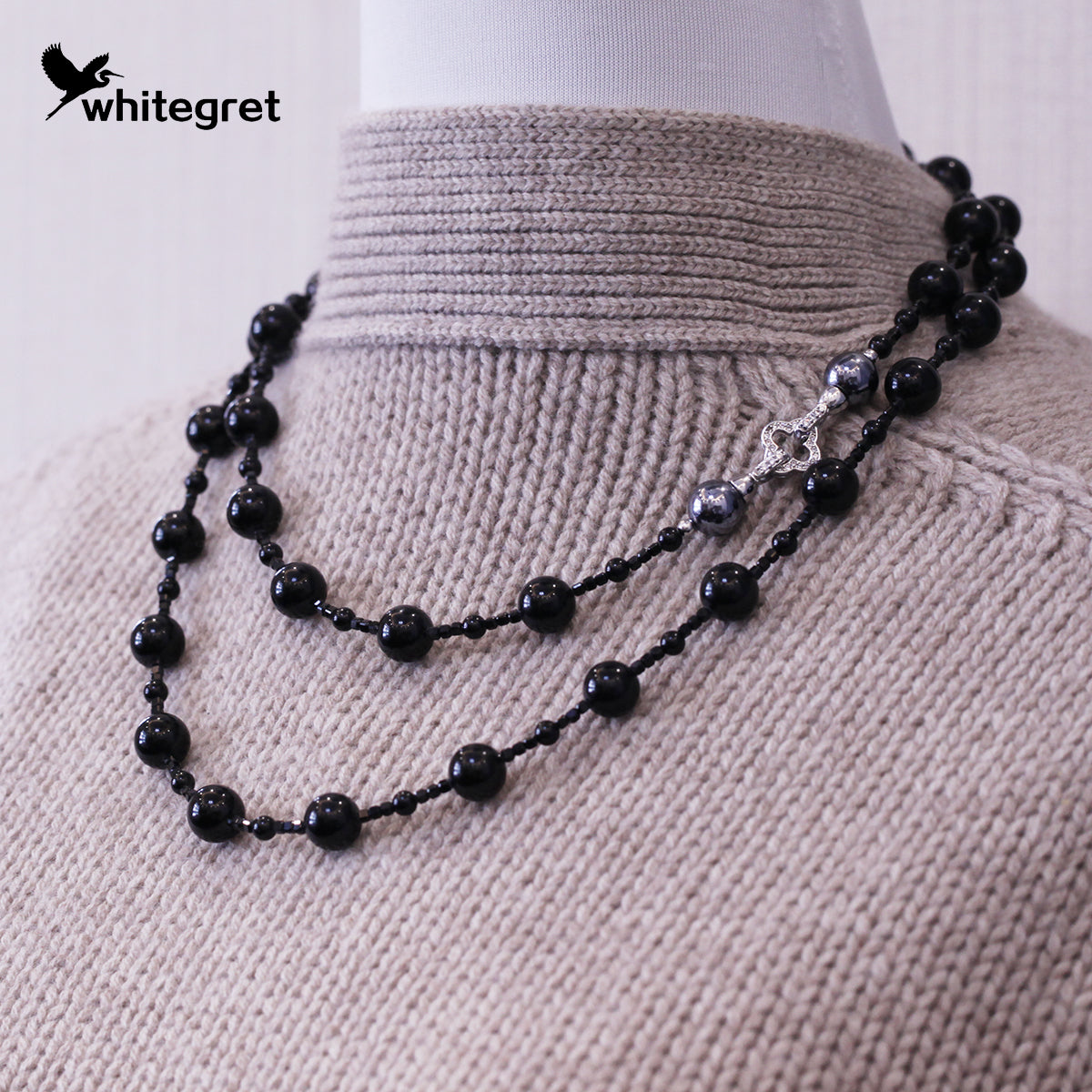 [WG0065] Black Tourmaline Necklace new original handmade design 2024 diy fashion jewelry girl Birthday Daily gifts