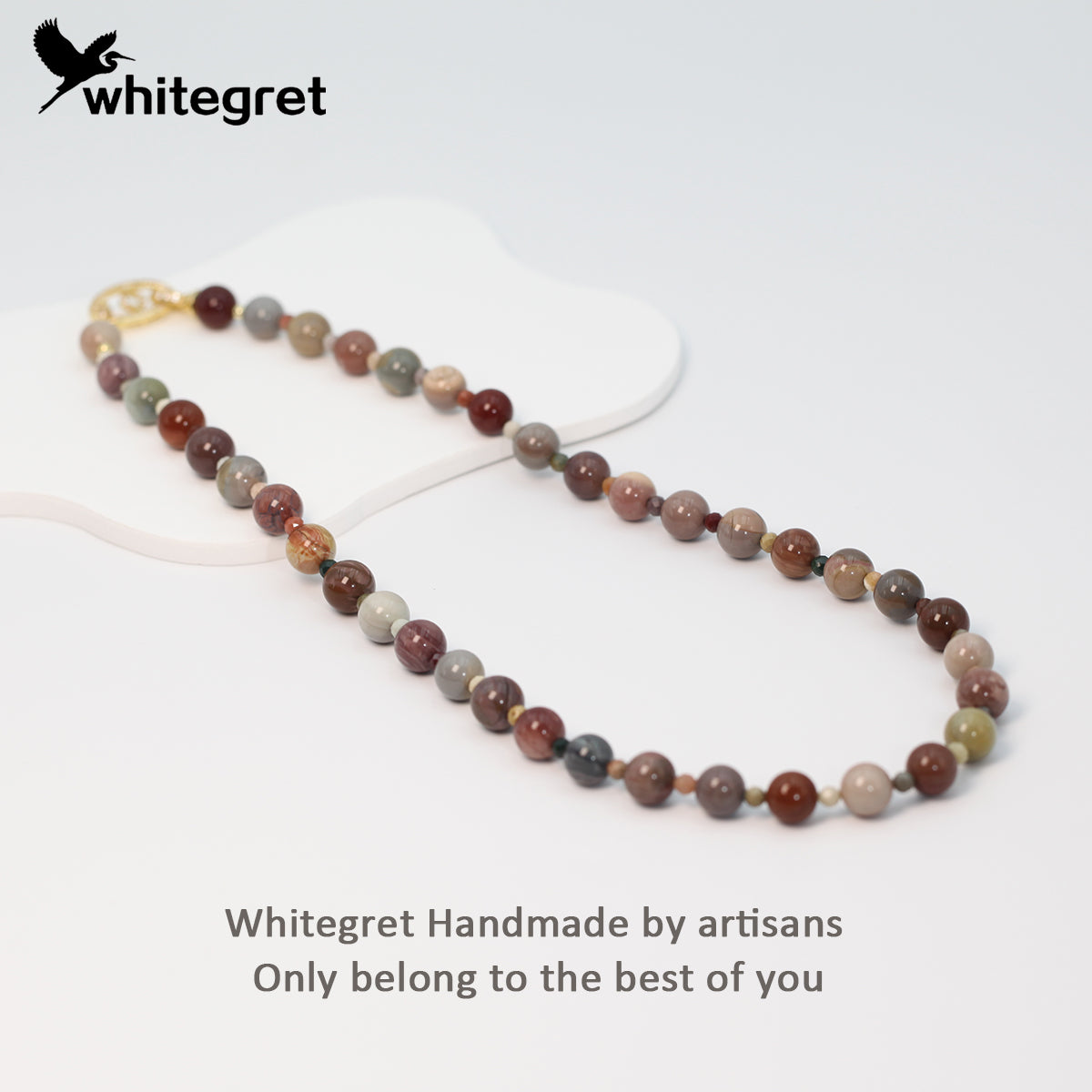 [WG0154] Handmade Natural Colorful Alashan Necklace