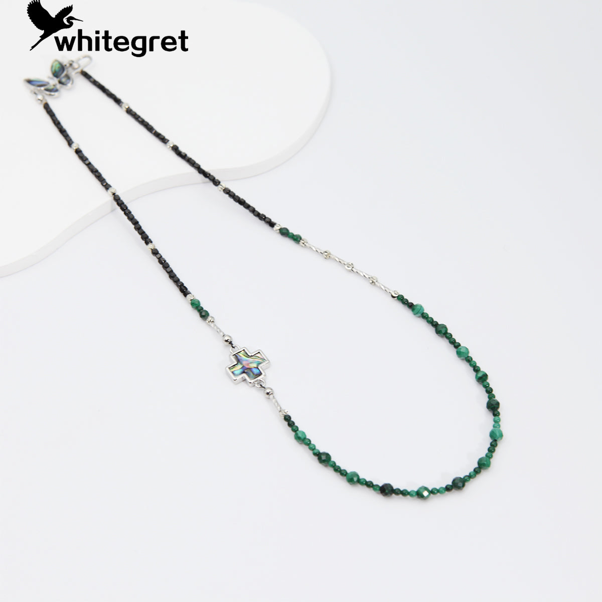 [WG0050] Natural Crystal Malachite & Black Spinel Necklace new original design 2024 jnew fashion girl bracelet valent Birthday Daily gifts