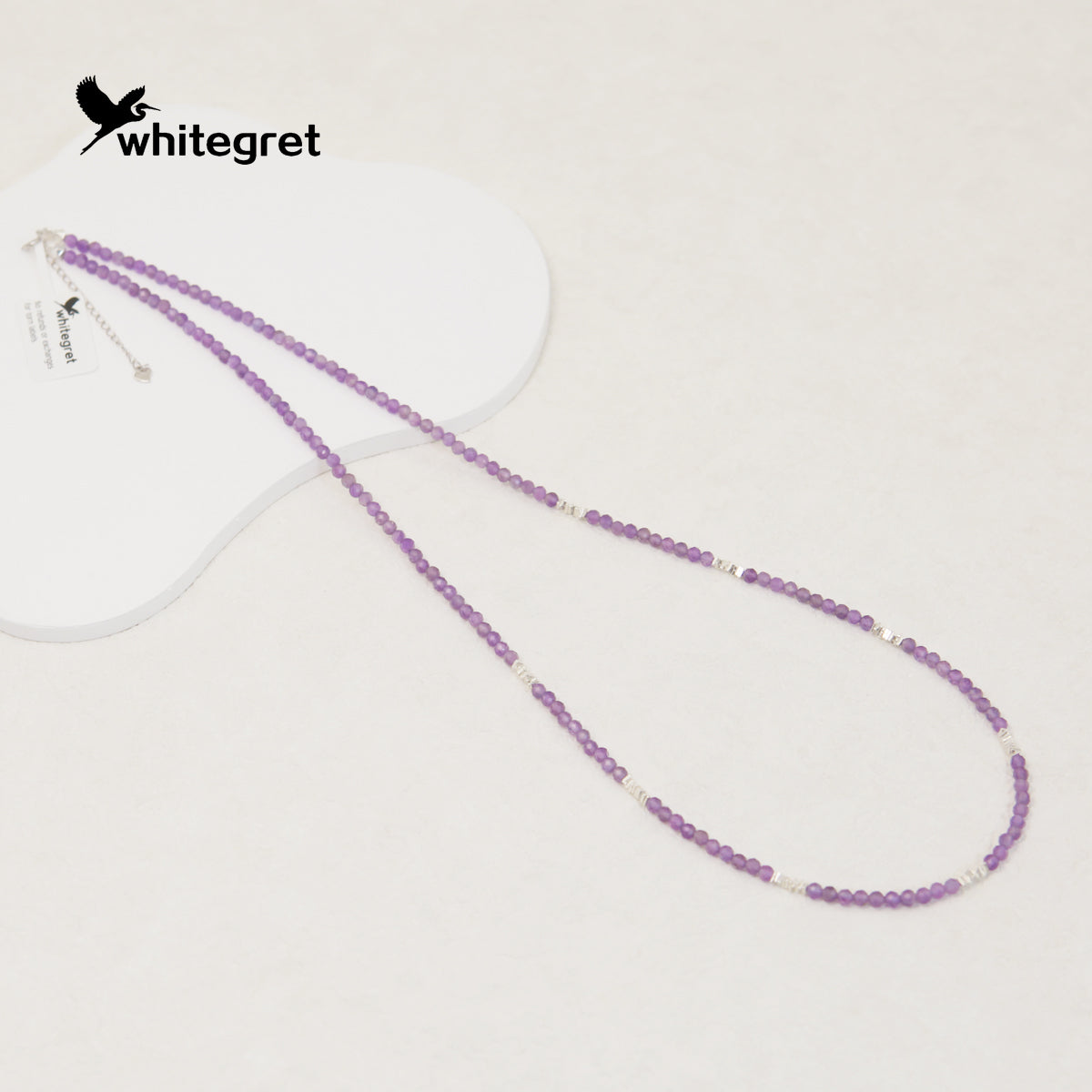 [WG0037] Natural Crystal Amethyst & Silver925 Necklace  fashion girl gifts over ＄25 free shipping